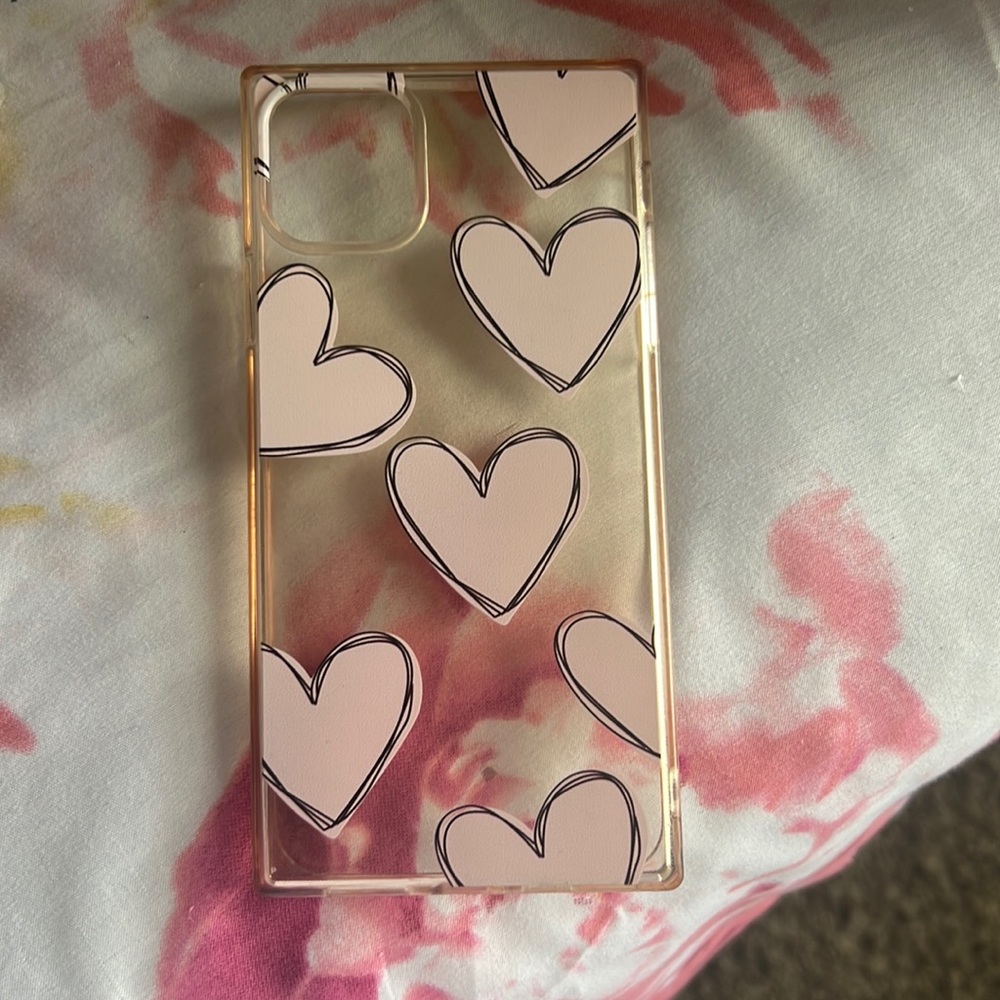 IPhone 11 pro max heart hard silicone case